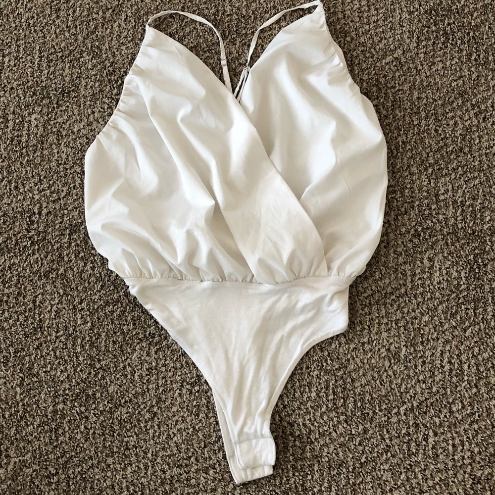 V neck bodysuit